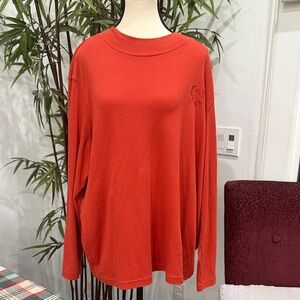 Blair Vibrant Burnt Orange almost Red Long Sleeve Tee